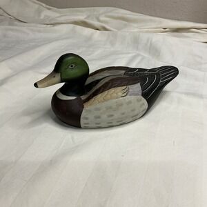Vintage ARCO Ceramic Mallard Duck Figurine 9" Wildlife Cabin Lake Decor